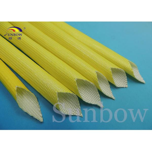 Buy Yellow F Class Acrylic Fiberglass Sleeving Electrical Heat Protection Sleeve at wholesale prices