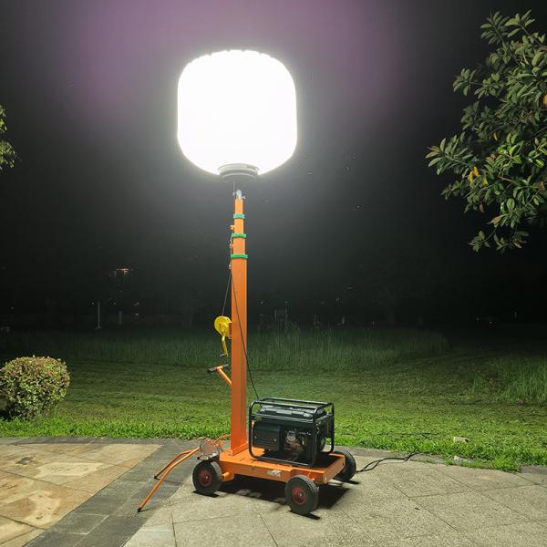 High Power Led Telescoping Light Tower 1400W Balloon Outdoor Tower Lights For