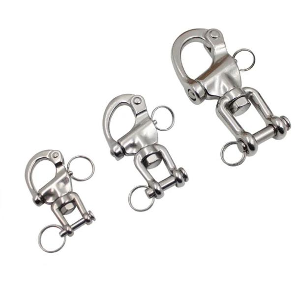 Stainless Steel Quick Release Snap Shackle 12-22mm D-Shape