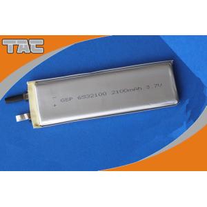 Quality GSP6532100 3.7V 2100mAh Lithium Ion Polymer Batteries Cells for sale