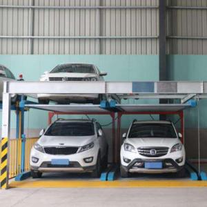 Steel Rope Double Decker Parking System 2 Levels Garage Car Lift