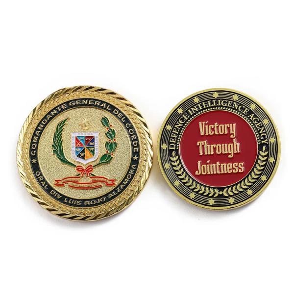 Zinc Alloy Challenge Coin Custom 2d 3D Gold Double Enamel Logo Souvenir Coin