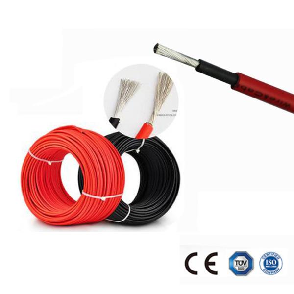Buy TUV CE certificated DC single core PV1-F 6mm2 solar pv cable for solar panel at wholesale prices