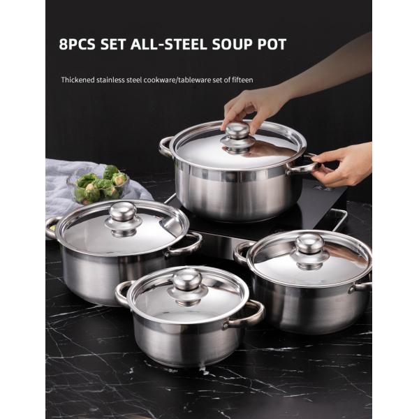 Hot Selling Kitchen Cooking Pot Set Stainless Steel Soup & Stock Pots Cookware Cooking Soup Pot Set