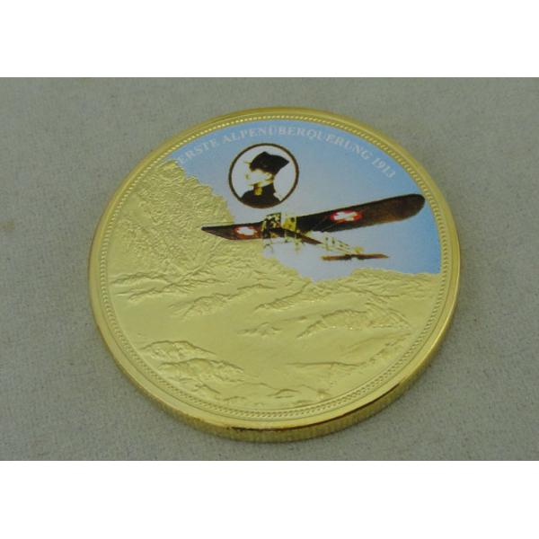 Confoederatio Helvetica Personalized Coins , Zinc Alloy Die Casting With Gold