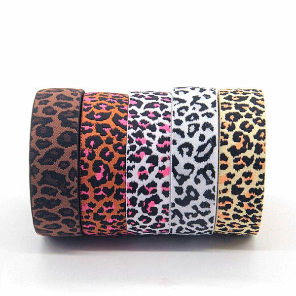 Jacquard Ribbon For Underwear Waistband Wild Leopard Jacquard Elastic Band