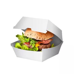 Eco-friendly Custom Printed Logo Biodegradable Food Takeaway Burger Box