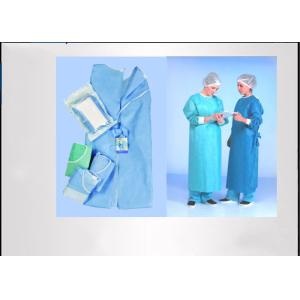 China Feeling Soft Disposable Hospital Gowns Unisex Convenient Good Tensile Strength on sale