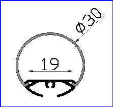 LED Rigid Strip Light Hoisting Office Line Lamp Housing PXG-30 Series