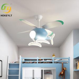 China Cartoon Creative Boy Girl Airplane Eye Protection Children'S Fan Light Children'S Bedroom Ceiling Light on sale