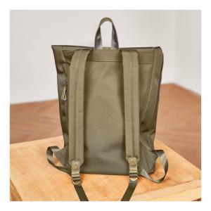 Anti Splashing Water Male Leather Backpack 36cm 43cm Military Green