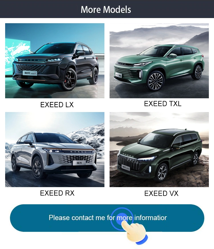 2023 Luxury SUV Petrol Vehicle 200km/Hr Chery Exceed Zhuifeng Lx Chinese Vehicles for 5 Seats SUV LHD Rx Vx Lx Txl Tiggo 8