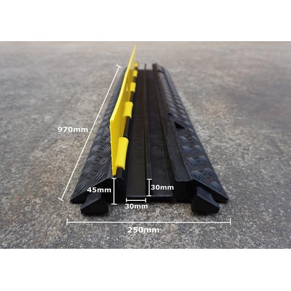 Durable Truss Accessories 970 * 250 Mm , Rubber Cable Protector 2 Channels Covers