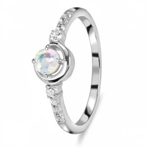 925 Sterling Silver Rainbow Jewelry Moonstone Blue Natural Moonstone Ring