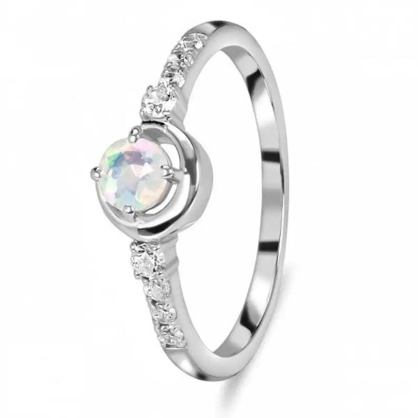 925 Sterling Silver Rainbow Jewelry Moonstone Blue Natural Moonstone Ring