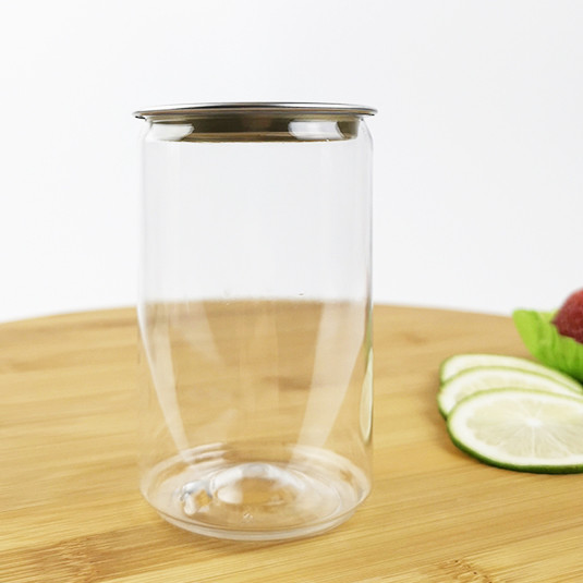 Buy 210ML Clear Reusable Plastic Empty Container Aluminum Easy Pull Cover at wholesale prices