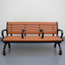 Leisure Plastic Wood Bench , Recycled Garden Bench With Two Dividers
