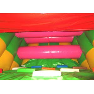 Inflatable Beach Bouncy Castle Assault Course , Big Party Funny Obstacle Course