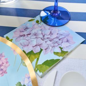 Customize Hydrangea Theme Table Setting Party Decoration Disposable Paper Plates