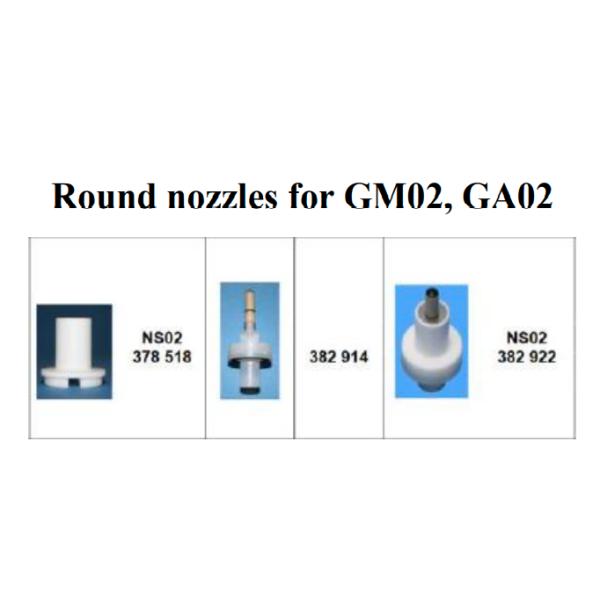 382922 Ga02 Powder Coating Gun Spare Parts Automatic Ns02 Round Jet Nozzle Set