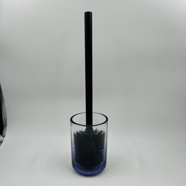 Glass Bathroom Accessories Set Ombre Blue With Round And Ball Shape Glass Soap Dispenser