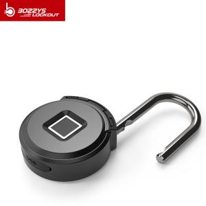 Black Keyless USB Rechargeable Door Lock Fingerprint Smart Padlock Quick Unlock