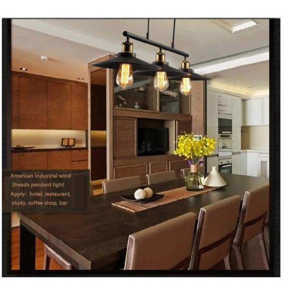 Retro Vintage Pully Pendant Lights Fixture Loft American Black Hanging Lamp(WH-VP-130)