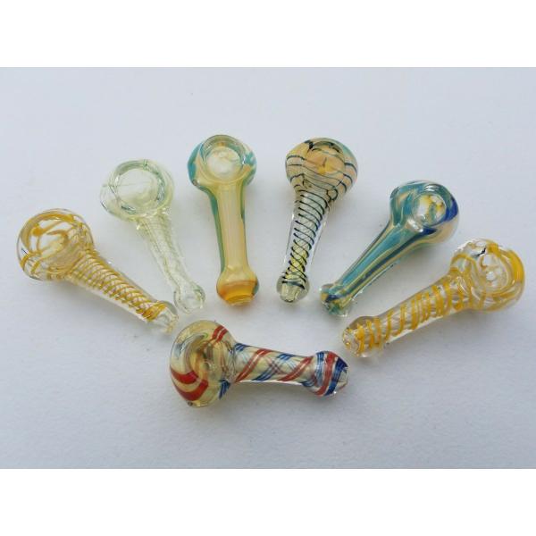 Buy Heat Resistant 3" Glass Smoking Pipe Collectible Tobacco Hand Bowl at wholesale prices