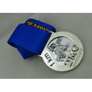 DMG Ribbon Medals by Zinc Alloy Die Casting Full 3D with Silver Plating