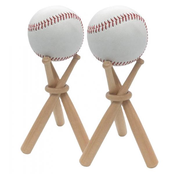 Mini Baseball Bat Display Stand Fashion Ornament Crafts Wooden Stand Holder For Outdoor Sports