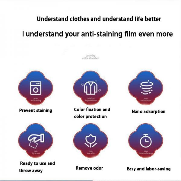 Color Absorbing Laundry Detergent Sheet Anti Bacterial And Mite Removing 50pcs