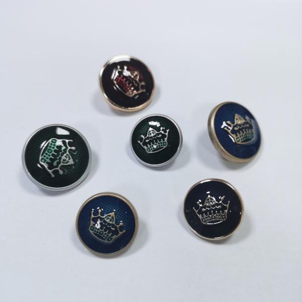 Factory wholesale Metal button Color dot oil high toe hand stitched gold button suit coat button