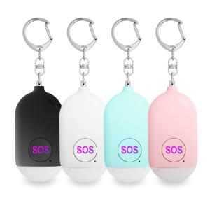 Emergency Led Light Rechargeable Personal Alarm Keychain With SOS Button