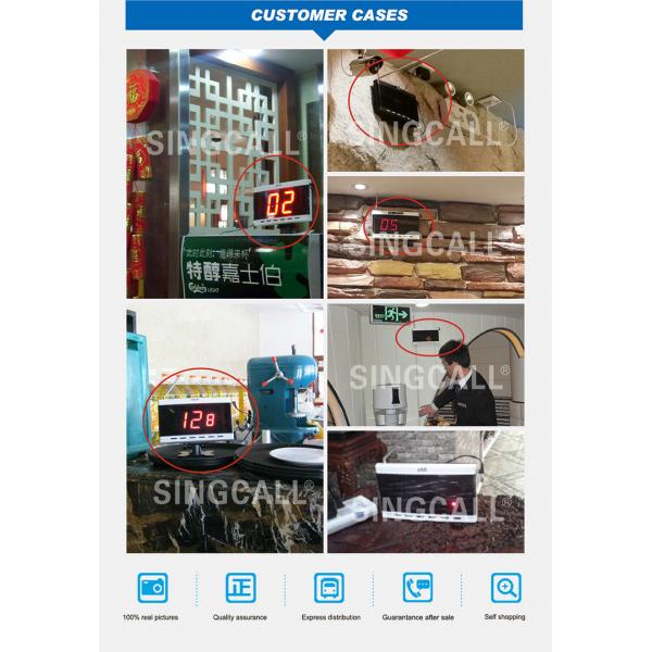 wall mounted 3 groups call numbers display panel of wireless waitress calling system