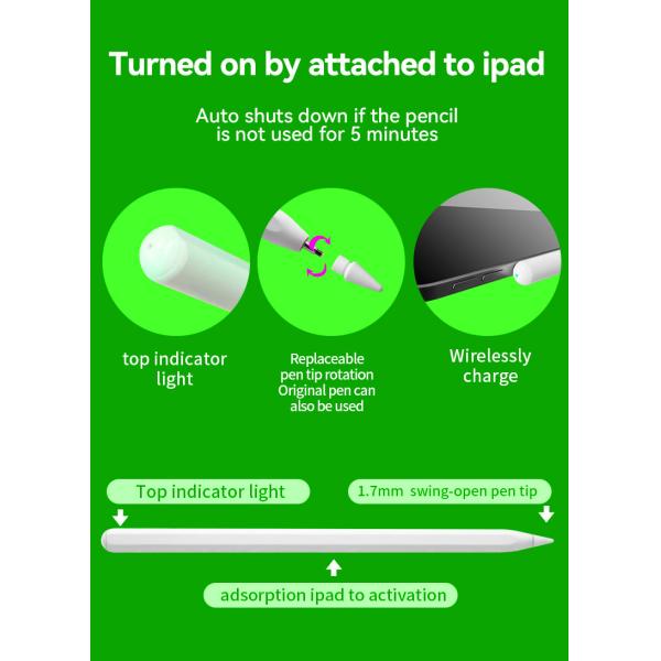 Silver 14.5cm Tablet Stylus Pen Compatible With Android / IOS / Windows