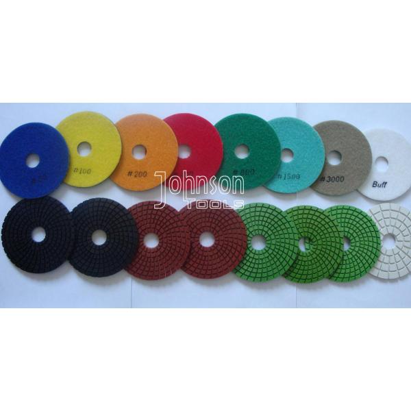 Circular Shape Wet Granite Polishing Pads , Spiral Diamond Polishing Tools