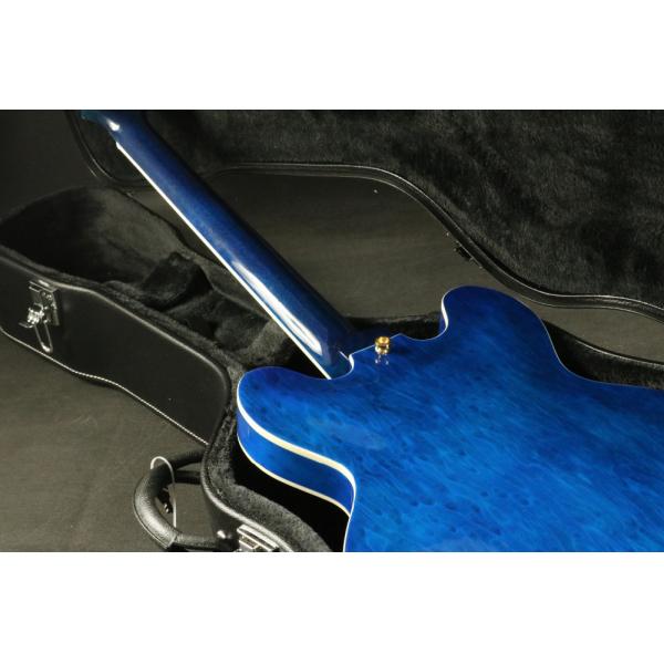 High Quality blue quilted maple top fretboard binding 6string hollow body 335 345 325 hollow guitar Guitar