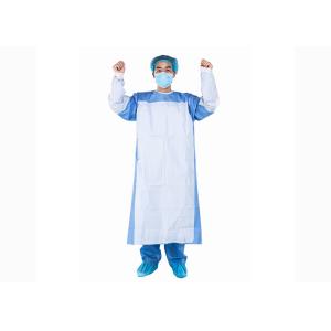 Non Woven Disposable Surgical Gown Reinforced 18 - 65gsm