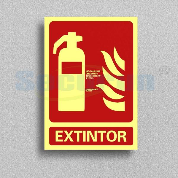 Buy Custom Aluminum Photoluminescent Fire Signs For Extinguisher at wholesale prices