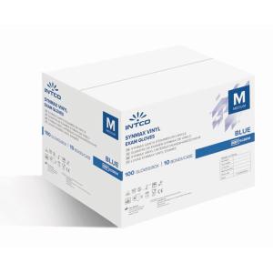 BASIC SYNMAX ASTM D5250 Vinyl Blue Examination Gloves Powder Free