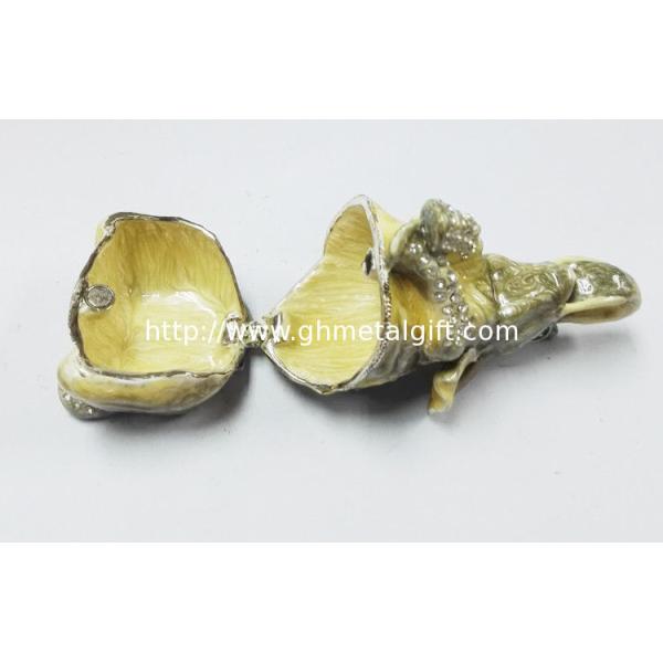 Hot sale elephant box elephant metal trinket box pewter elephant jewelry box for gift