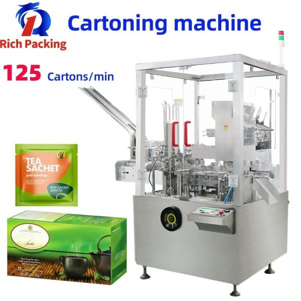 Buy Full Automatic 120L Vertical Sachet Tea Bag Cartoning Pack Machine at wholesale prices