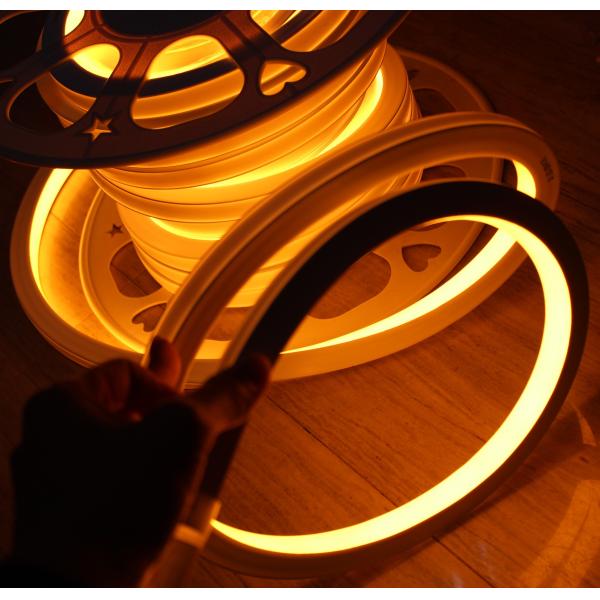 yellow decoration light DC 12V led neon sign square tube light 16*16mm flat emitting surface IP68