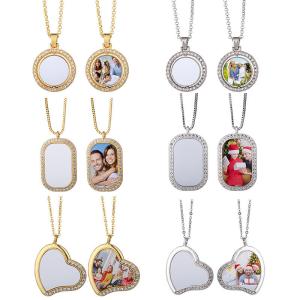 Quality Sublimation Blank Necklace With Diamond Personalized Sublimation Blanks for sale