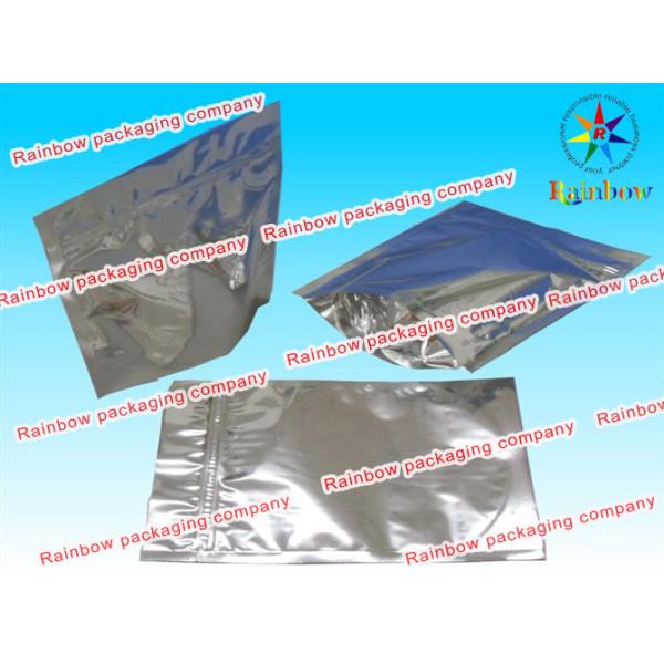 Buy Flat three sides sealed mylar foil zipper with hange hole at wholesale prices