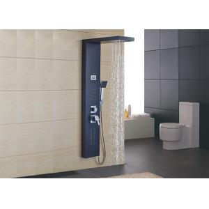 Black Stainless Steel Wall Mount Shower Panel Hydromassage Design ROVATE