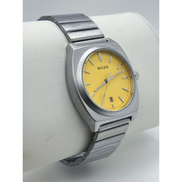 Classic Analog Stainless Steel Strap Watch Round Luminous Dial Mens Silver Strap Watch