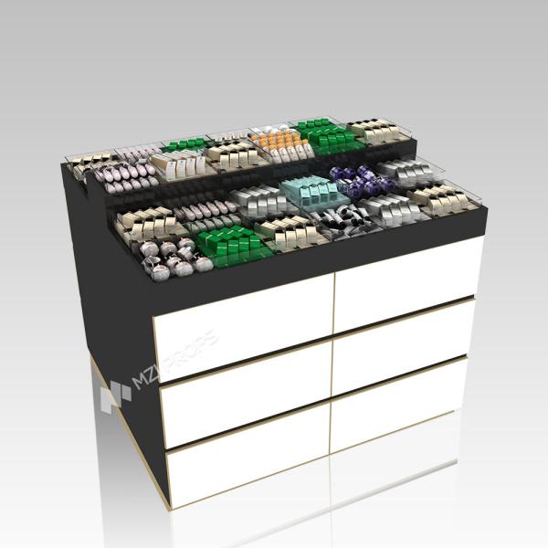 Multifunctional Cosmetic Display Stand for Samples and Skincare - Island Unit