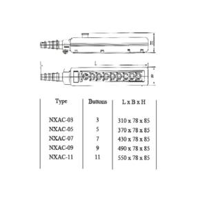 NXAC Push Button Crane Components Pendent Controls Double Speed IP65