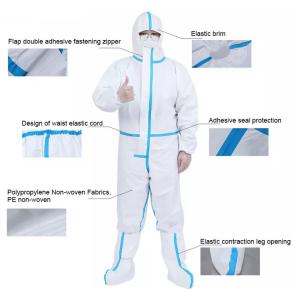 Anti Virus L 165cm White Disposable Overalls